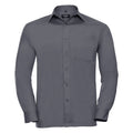 Gris convoi - Front - Russell - Chemise - Hommes