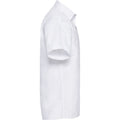 Blanc - Side - Chemise à manches courtes en popeline Russell Collection pour homme