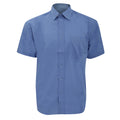 Bleu clair - Front - Chemise à manches courtes en popeline Russell Collection pour homme
