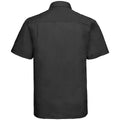 Noir - Back - Chemise à manches courtes en popeline Russell Collection pour homme
