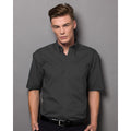 Noir - Side - Chemise à manches courtes en popeline Russell Collection pour homme