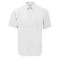 Blanc - Front - Chemise à manches courtes en popeline Russell Collection pour homme