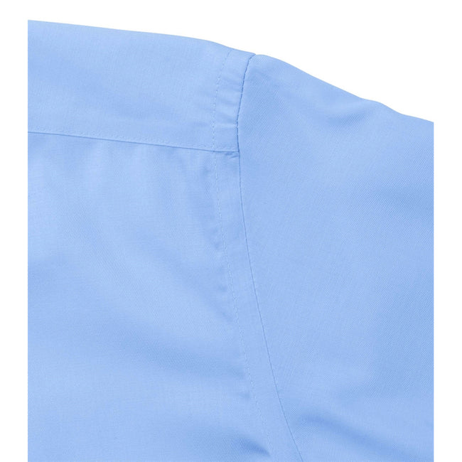 Bleu clair - Side - Russell - Chemise à manches courtes sans repassage - Homme