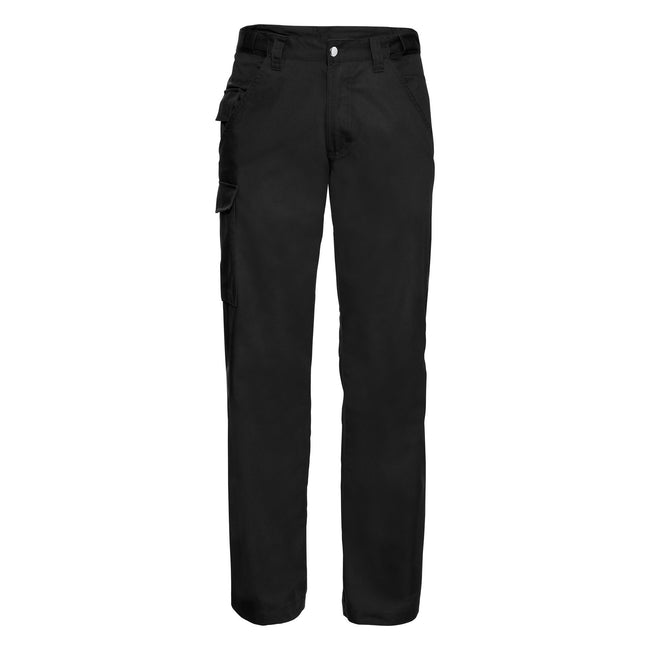 Noir - Front - Russell - Pantalon de travail, coupe longue - Homme