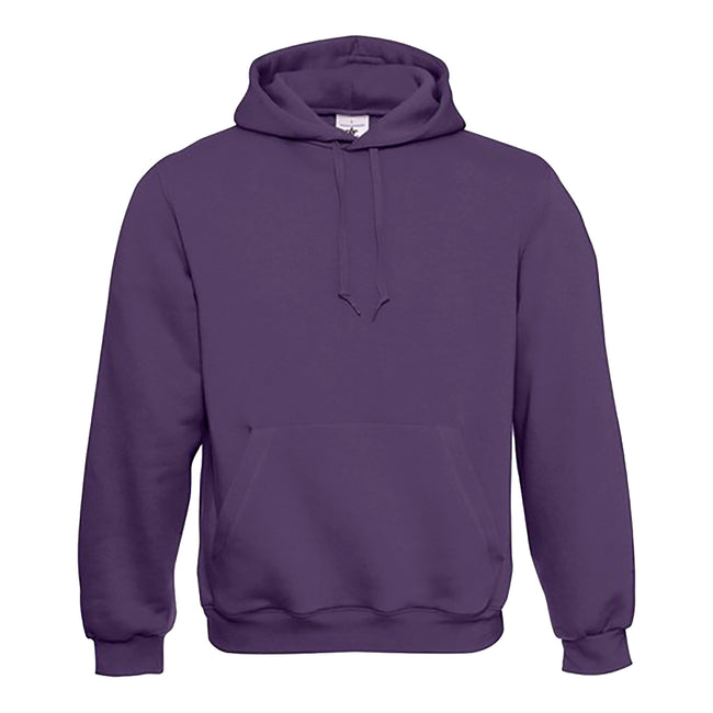 Violet foncé - Front - B&C - Sweatshirt à capuche - Hommes