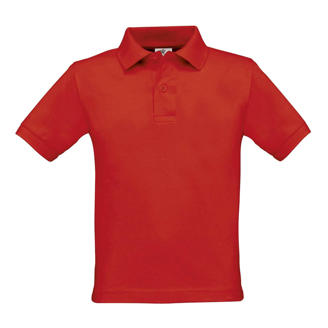 Rouge - Front - B&C Safran - Polo 100% coton - Enfant unisexe