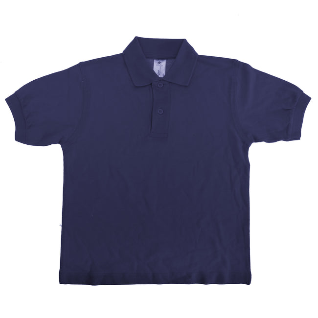 Bleu marine - Front - B&C Safran - Polo 100% coton - Enfant unisexe