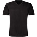 Noir - Front - T-shirt à manches courtes Exact V-Neck pour homme