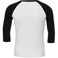 Blanc-noir - Back - Canvas - T-shirt de baseball à manches 3-4 - Homme