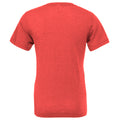 Rouge - Back - T-shirt à manches courtes et col en V Canvas pour homme