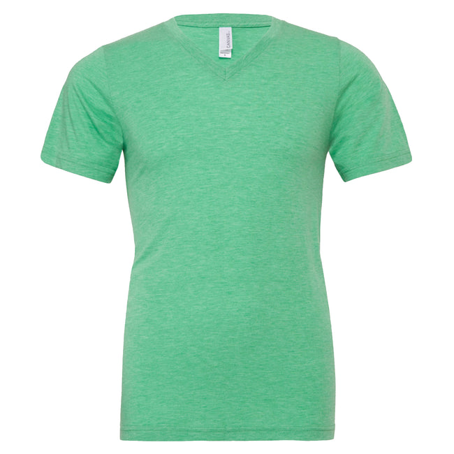 Vert - Front - T-shirt à manches courtes et col en V Canvas pour homme
