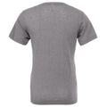 Gris - Back - T-shirt à manches courtes et col en V Canvas pour homme