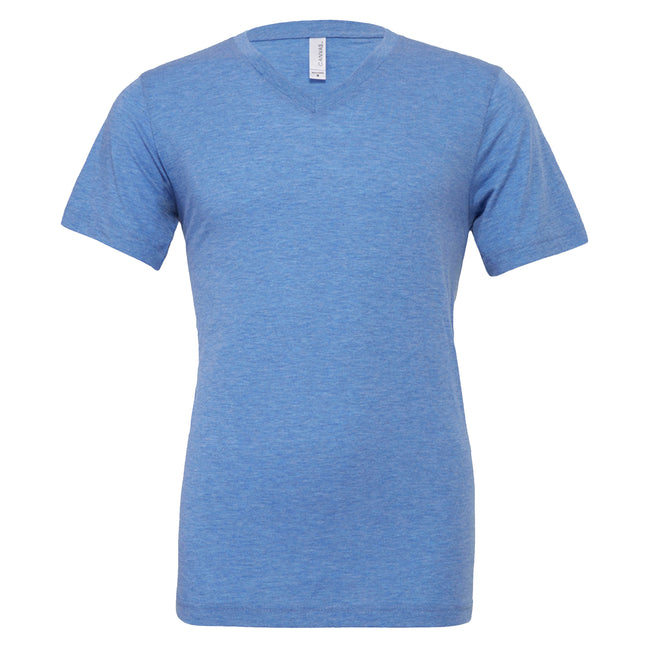 Bleu foncé - Front - T-shirt à manches courtes et col en V Canvas pour homme