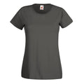Gris foncé - Front - Fruit Of The Loom - T-shirt manches courtes - Femme