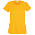 Jaune - Front - Fruit Of The Loom - T-shirt manches courtes - Femme