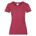 Rouge chiné - Front - Fruit Of The Loom - T-shirt manches courtes - Femme