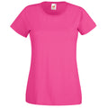 Fuchsia - Front - Fruit Of The Loom - T-shirt manches courtes - Femme