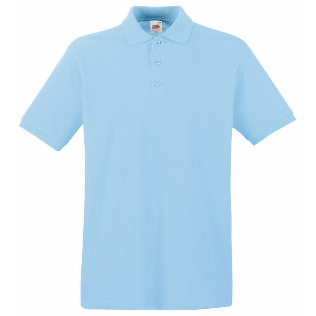 Bleu ciel - Front - Fruit Of The Loom - Polo manches courtes - Homme