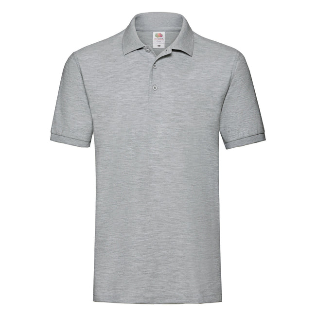 Gris clair Chiné - Front - Fruit Of The Loom - Polo manches courtes - Homme