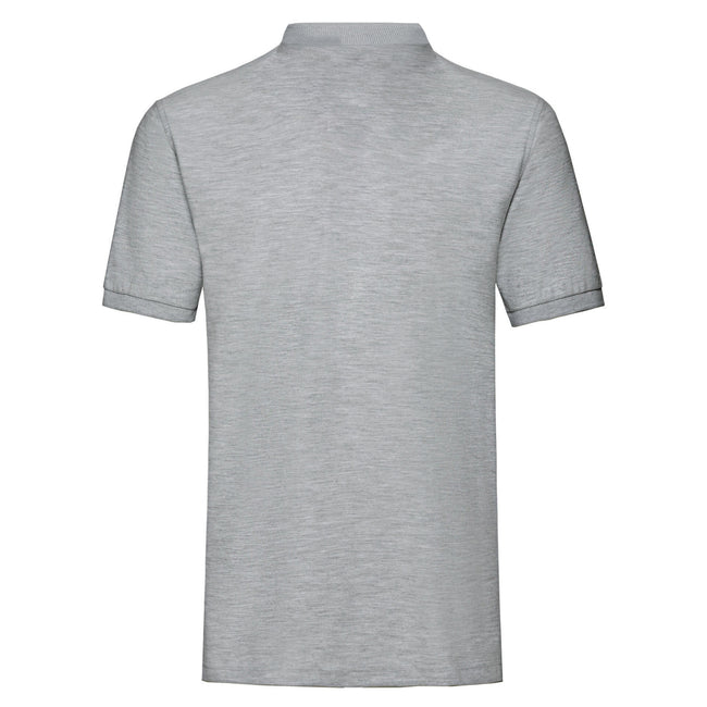 Gris clair Chiné - Back - Fruit Of The Loom - Polo manches courtes - Homme