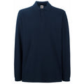 Bleu marine profond - Front - Fruit Of The Loom - Polo à manches longues - Homme