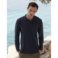 Bleu marine profond - Side - Fruit Of The Loom - Polo à manches longues - Homme