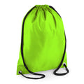 Vert citron - Front - BagBase Budget - Sac de gym résistant à l'eau avec cordon de serrage (11 litres)