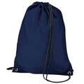 Bleu marine - Front - BagBase Budget - Sac de gym résistant à l'eau avec cordon de serrage (11 litres)