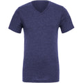 Bleu marine - Front - Canvas - T-shirt à col V 100% coton - Homme