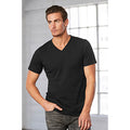 Noir - Lifestyle - Canvas - T-shirt à col V 100% coton - Homme