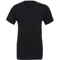 Noir - Front - Canvas - T-shirt à col V 100% coton - Homme
