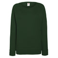 Vert bouteille - Front - Fruit of the Loom - Sweatshirt à manches raglan - Femme