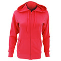 Rouge - Back - Fruit of the Loom - Sweat-shirt à capuche et fermeture zippée - Femme