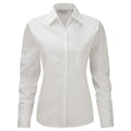 Blanc - Front - Jerzees - Chemisier à manches longues 100% coton - Femme