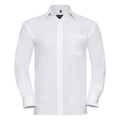Blanc - Front - Russell - Chemise de travail à manches longues 100% coton - Homme