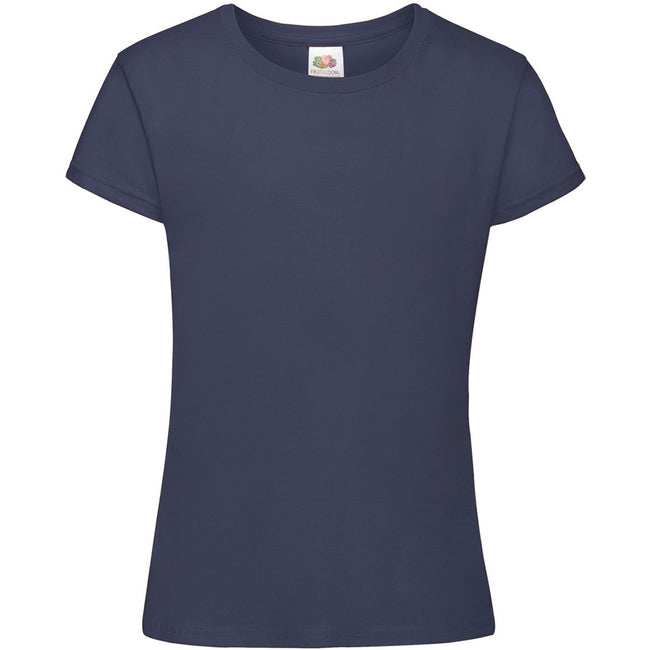 Bleu marine - Front - Fruit Of The Loom - T-shirt coton - Filles