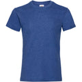 Bleu roi rétro chiné - Front - Fruit Of The Loom -T-shirt - Filles