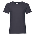 Bleu marine profond - Front - Fruit Of The Loom -T-shirt - Filles