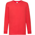 Rouge - Front - Fruit Of The Loom - T-Shirt à manches longues - Enfant unisexe
