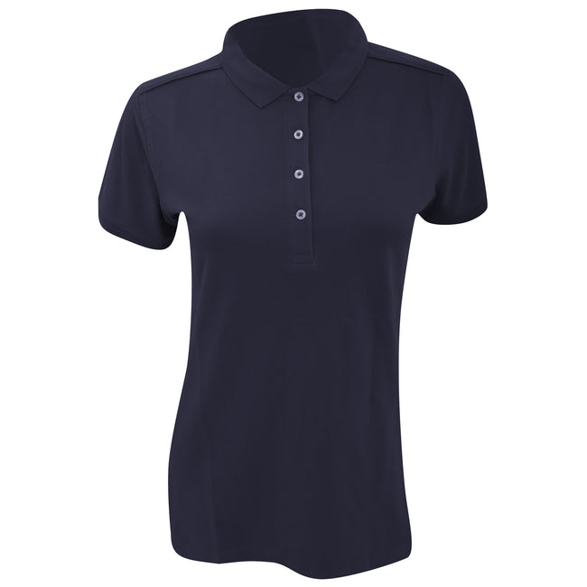 Bleu marine - Side - Russell - Polo manches courtes - Femme