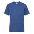 Bleu roi rétro chiné - Front - Fruit Of The Loom - T-Shirt à manches courtes - Enfant