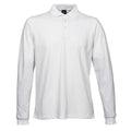 Blanc - Front - Tee Jays - Polo stretch à manches longues - Homme