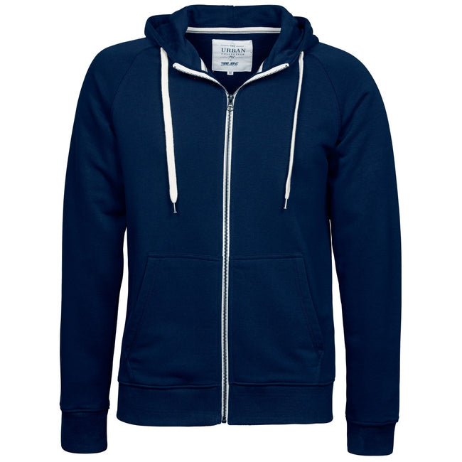 Bleu marine - Front - Tee Jays - Sweatshirt à capuche et fermeture zippée - Homme
