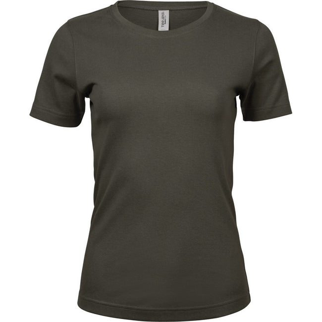 Oliva Oscuro - Front - Tee Jays - T-shirt à manches courtes 100% coton - Femme