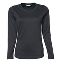 Gris foncé - Front - Tee Jays -  T-shirt à manches longues 100% coton - Femme