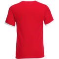 Rouge- Blanc - Back - Fruit Of The Loom -T-shirt à manches courtes - Homme