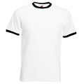 Blanc- Noir - Front - Fruit Of The Loom -T-shirt à manches courtes - Homme