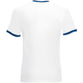 Blanc- Bleu marine - Back - Fruit Of The Loom -T-shirt à manches courtes - Homme