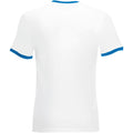 Blanc- Bleu roi - Back - Fruit Of The Loom -T-shirt à manches courtes - Homme