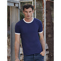 Bleu marine- Blanc - Back - Fruit Of The Loom -T-shirt à manches courtes - Homme